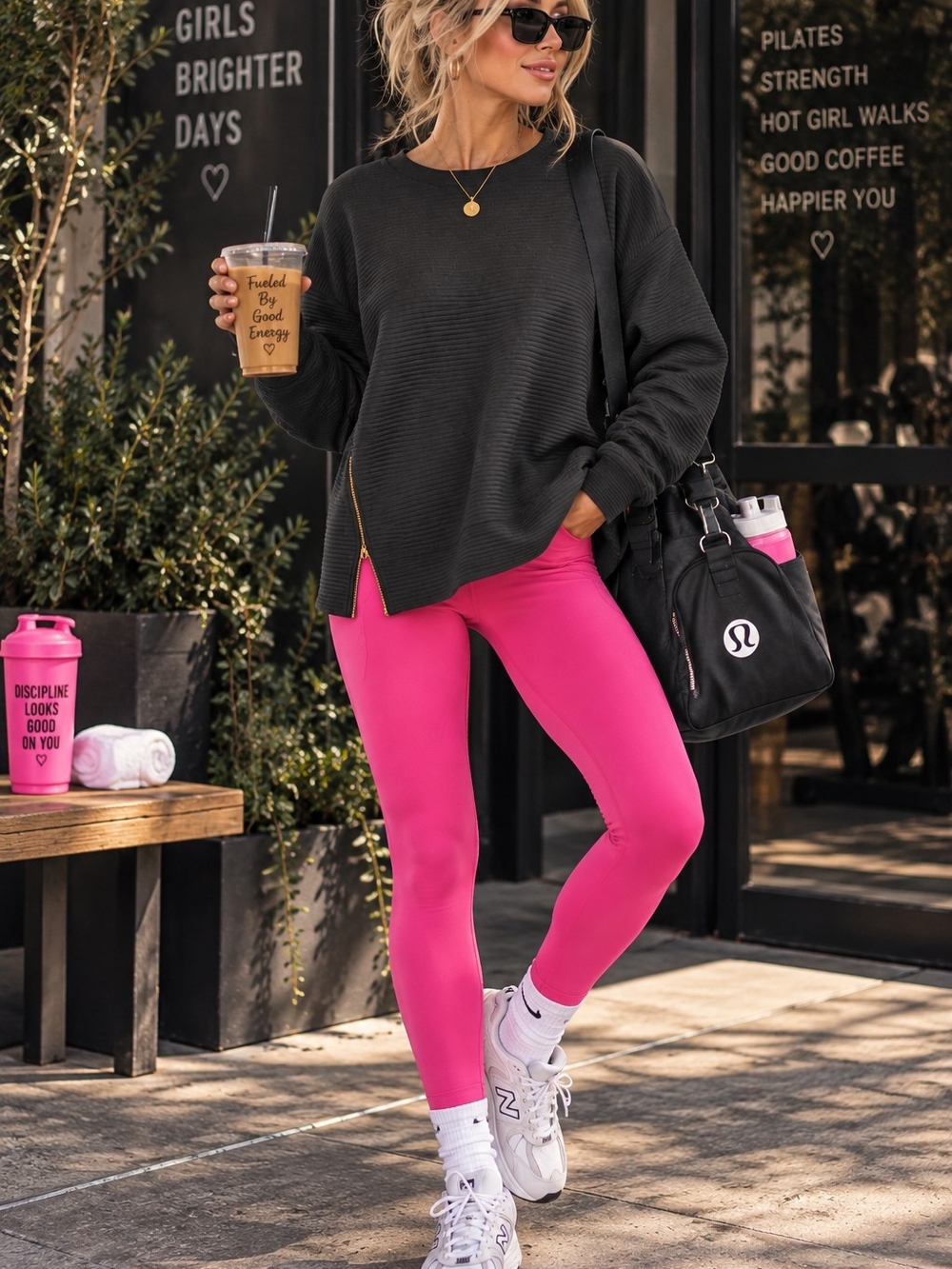 MPG Sport Black Ribbed Pullover Top Small Athleisure Side Zips Stretchy